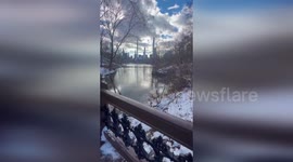 US: Central Park Transformed Into Winter Wonderland as New Yorkers Embrace Holiday Spirit