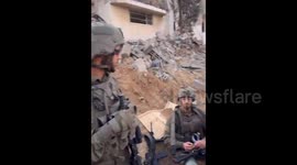 Israeli forces share footage documenting their destruction of a residential block in Beit Lahiya