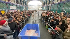 Hundreds attended Smithfield meat market's Christmas auction
