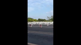 Train station car park has never-ending series of barriers
