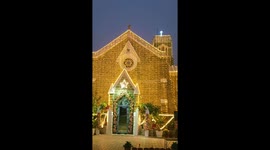 Church of Northern India illuminated on Christmas festival in India
