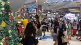 Thailand: Scuba Santa show in Bangkok, Thailand - 20 Dec 2024