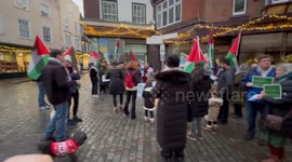 Palestine vigil in Canterbury, Kent