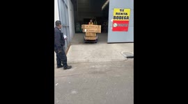 Person falls over cart in Mexico City
