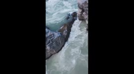 Kayak race on China's Nujiang River
