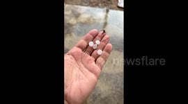 US: Hail Pelts Houston Area On Christmas Eve