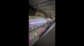 Furious foootball fans clash at train station in Malaysia