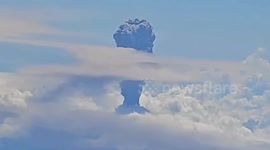Mount Raung volcano erupts sending ash cloud two miles high