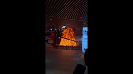 Christmas catches fire in shopping mall in China