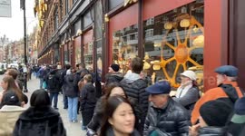 Huge queues outside Harrods as Boxing Day sales begin in London