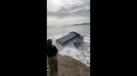 High surf and flooding wreak havoc on coast in California, USA