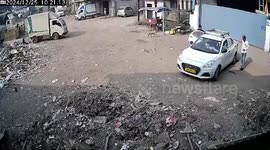 Boy, 6, calmly walks away after being run over by car in India