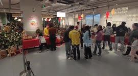 China: A Swedish Christmas Buffet at IKEA Home store in Shanghai