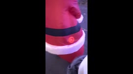 Prankster passes wind inside Santa's outfit to choke him with fumes