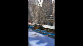 Fire erupts at Bryant Park’s holiday market in NYC