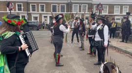 Morris dancers took to the streets of Brixton.