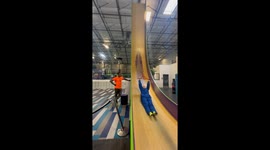 Girl falls from 10 foot slide drop — reallife squid games slide simulation.
