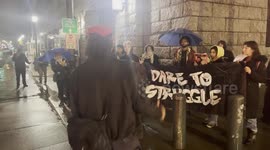 Demonstrators demand justice for Robert Brooks who was beaten to death by NYS corrections officers.