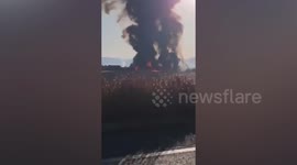 Fire crews battle flames from South Korea plane crash