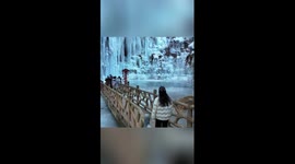 Ice waterfalls at Taihang Mountains