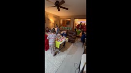Grinch gets slapped by kid at Christmas party