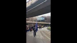 Thousands form