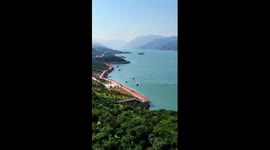 Drones transport oranges in China's Chongqing