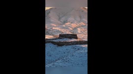 Great Wall ruins covered in snow
