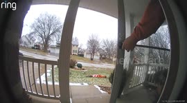 Man Prepares For Ice, Falls Anyway