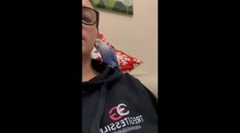 Parakeet Cuddles Owner