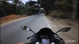 Pig causes road accident in Hainan, China