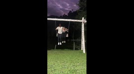 Swinging mishap in Ibagué, Colombia