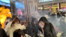 Chaos as hydrogen balloons in Chinese mall burst into flames, burning nearby shoppers
