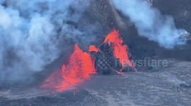 US: Lava Fountains Light Up Kīlauea Summit in Spectacular Display
