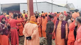India: Sadhus take part in