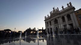 Italy: Opening to the public of the new Piazza San Giovanni in Rome