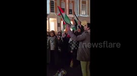 UK: Palestine supporters in Covent Garden, London, have set up a stand to remind people celebrating Christmas of the events in Gaza