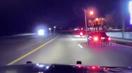 US: Reckless Claus on a Motorcycle Evades Trooper