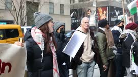 US: Pro-Palestine protest outside St. Patrick's Cathedral on Christmas Day