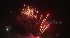 Fireworks usher in new year in Lusaka, Zambia
