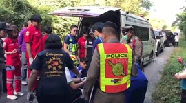 Bus plummets down steep hillside killing driver and injuring 20 in Thailand