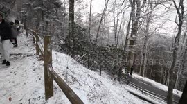 US: View of the Great Smoky Mountains National Park in Gatlinburg, Tennessee