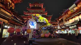 China: An Art Lantern Festival of the Year of the Snake in Yu Garden in Shanghai