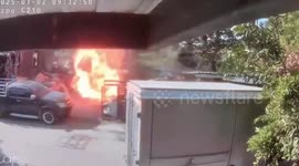 LPG cylinder explodes at recycling depot injuring one worker