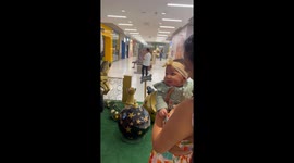 Daughter's First Time Meeting Santa