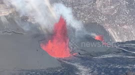 US: Lava Fountains Build Tephra Cone at Kīlauea Caldera