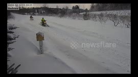Snowmobile Rear-End Collision