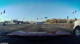 Three Car Wreck at Busy Intersection