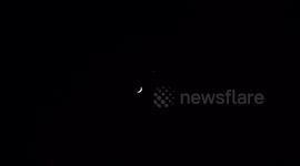 The Crescent Moon and Venus aligned in an interesting formation over East London