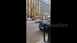 Spain: Smoke Over Madrid After Fire At Building Under Construction 2